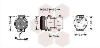 VAN WEZEL Kompressori, ilmastointilaite 1800K276